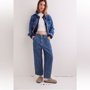 We the free mid rise dropped silhouette harem jeans